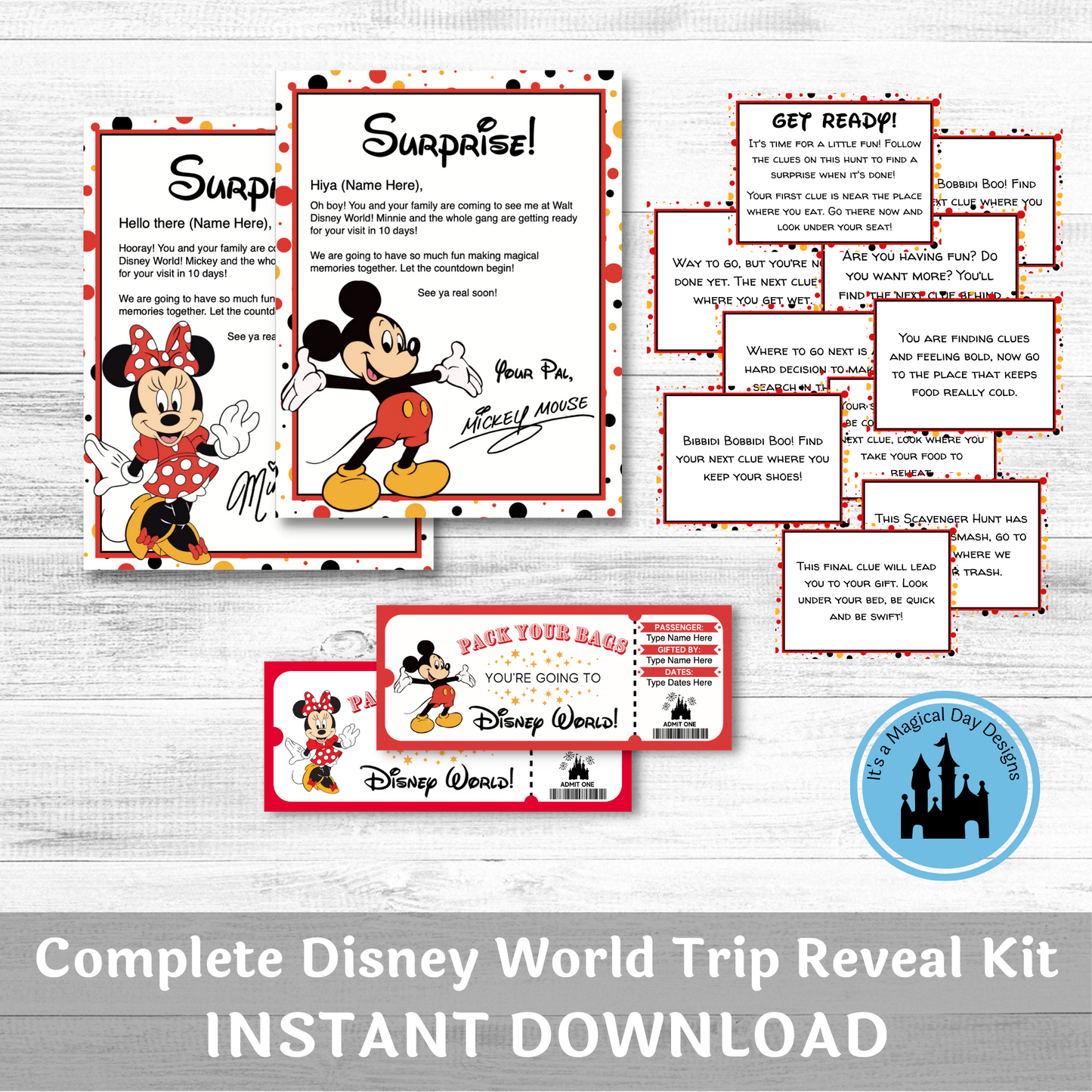 Complete Disney World Trip Reveal Kit