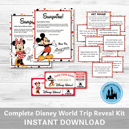 Complete Disney World Trip Reveal Kit