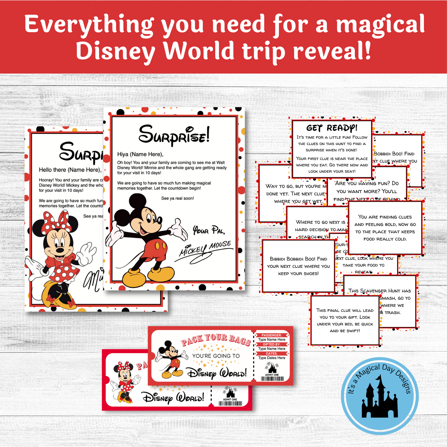 Complete Disney World Trip Reveal Kit