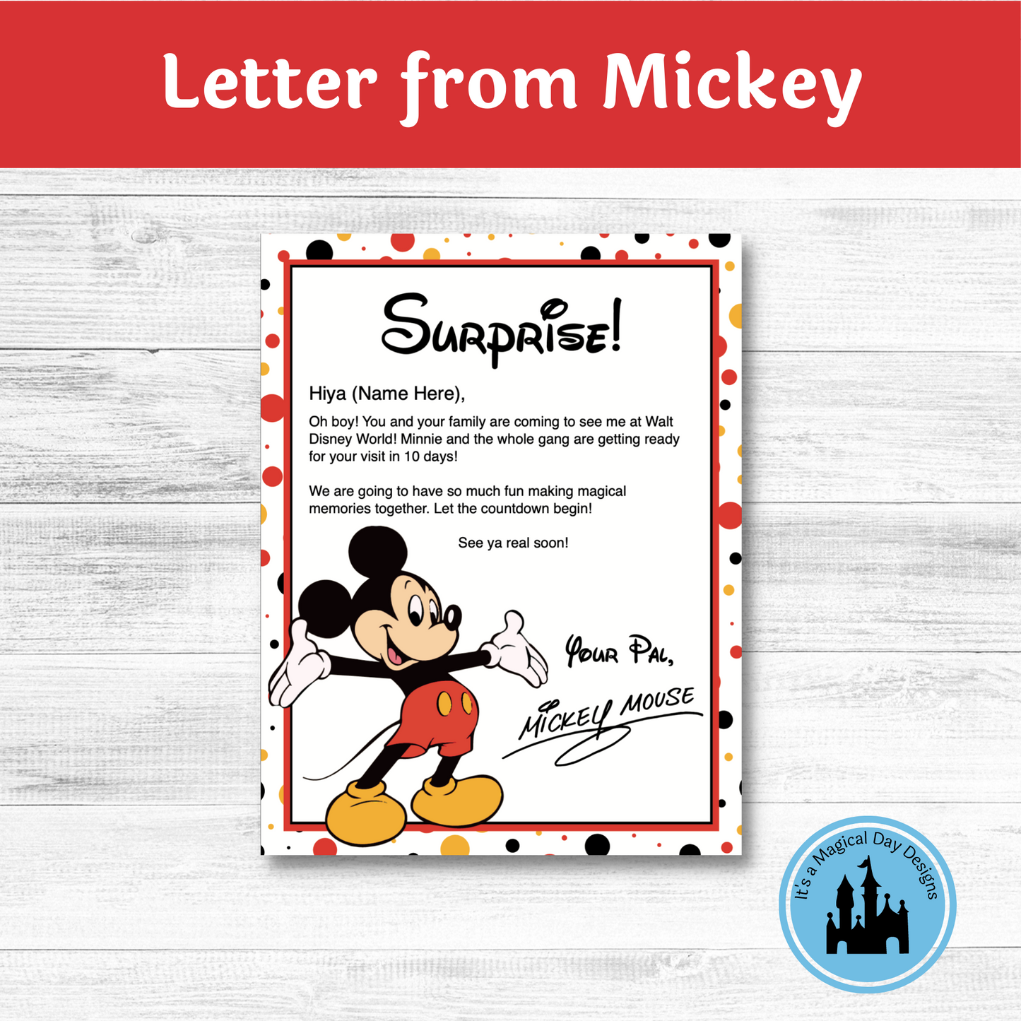 Mickey and Minnie Trip Reveal Letters