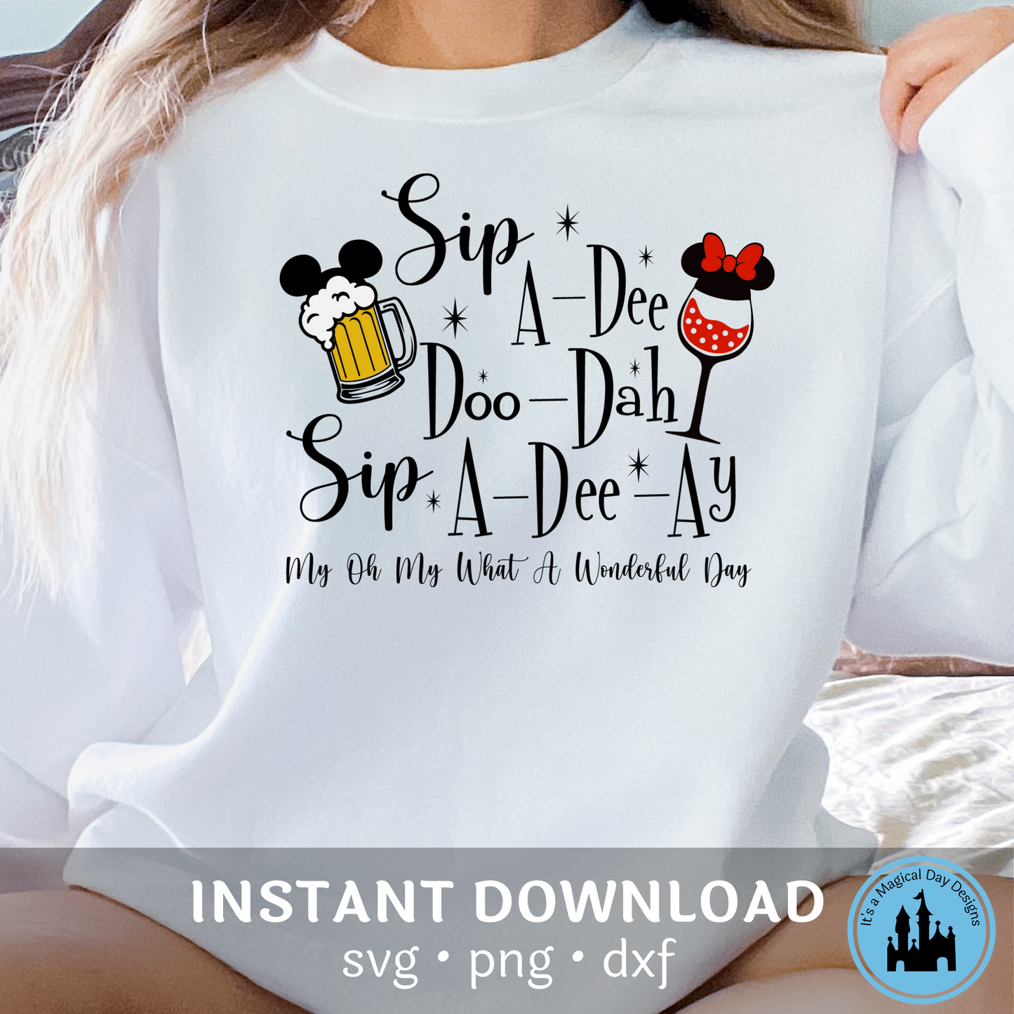 Sip A Dee Doo Dah Epcot Mickey and Minnie Digital Design