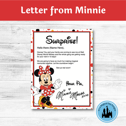 Mickey and Minnie Trip Reveal Letters